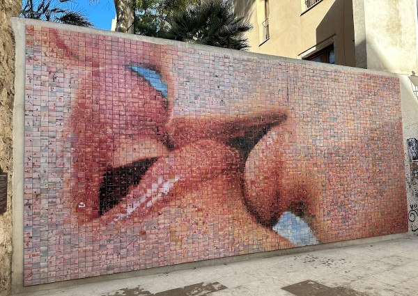 Muro del bacio Barcellona